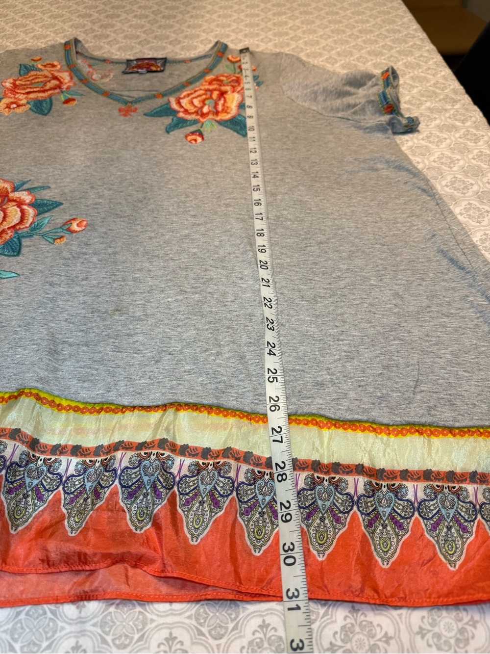 Johnny Was 'Aveline' Scarf Flounce Tunic Size 1X - Picture 13 of 15